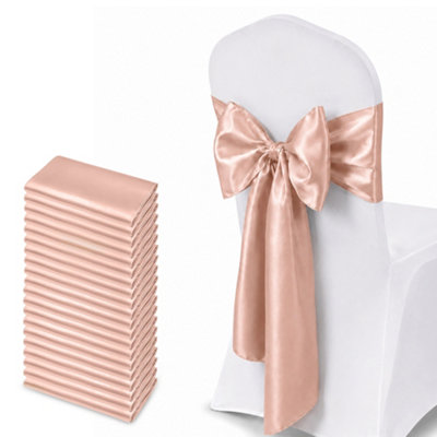 B&Q -  7" X 108" Rose Gold Satin Chair SahesPack Of 25