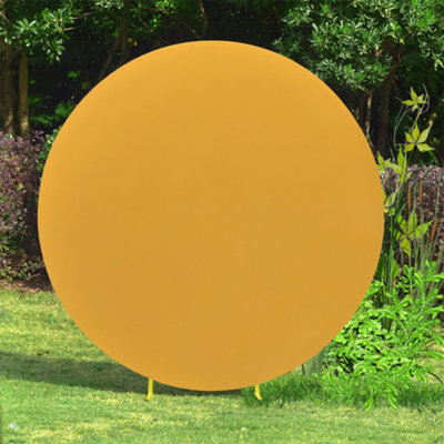 Neel Blue Round Polyester Spandex Arch Stand Backdrop Cover Garden Arbors CoverGold180Cm from B&Q