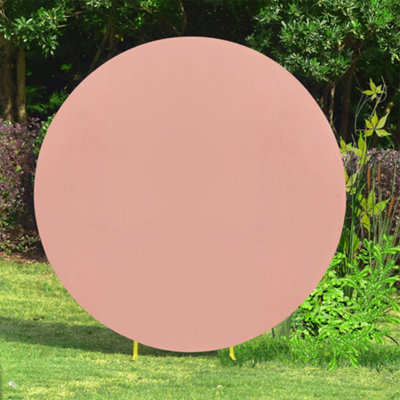 Neel Blue Round Polyester Spandex Arch Stand Backdrop Cover Garden Arbors CoverRose Gold150Cm from B&Q
