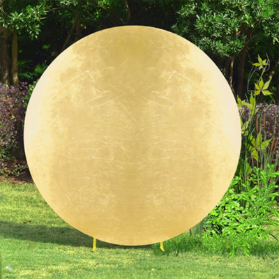 Neel Blue Round Polyester Spandex Arch Stand Backdrop Cover Garden Arbors CoverShiny Gold180Cm from B&Q