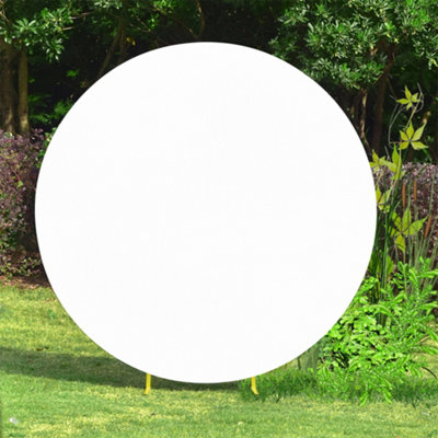B&Q -  Round Polyester Spandex Arch Stand Backdrop Cover Garden Arbors CoverWhite220Cm