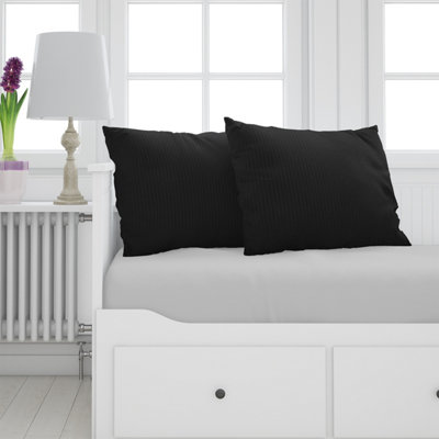 Neel Blue Set Of 2 Square Cushion CoversBlack Crushed Velvet Pillow Case45Cm X 45Cm from B&Q