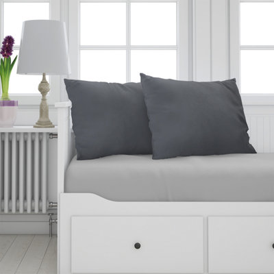 Neel Blue 220Gsm Crushed Velvet Square Cushion CoversSet Of 2 Grey Pillow Case45Cm X 45Cm from B&Q