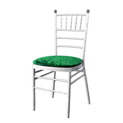 Neel Blue Emerald Green Velvet Chair Seat Pad CoverPack Of 1 from B&Q