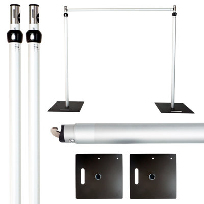 B&Q -  6Ft X 10Ft Pipe And Drape Set Heavy Duty Photography Backdrop Stand Kit For Stage Decoration3X3M