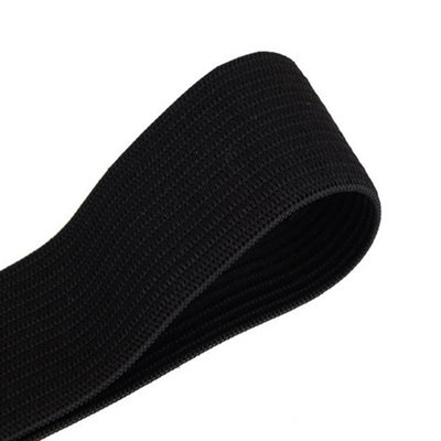 Neel Blue 50mm Flat Elastic Band Stretchable Elastic Cord Stretch StrapBlack5 Metres from B&Q
