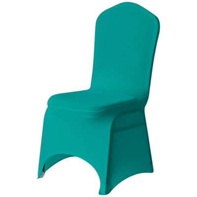 Neel Blue 10Pcs Spandex Arched Front Chair Covers Stretch Fabric Removable Washable SlipcoversTurquoise from B&Q