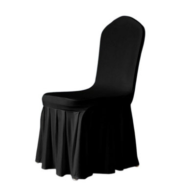Neel Blue Black Skirt Style Chair Covers For WeddingPack Of 10 from B&Q