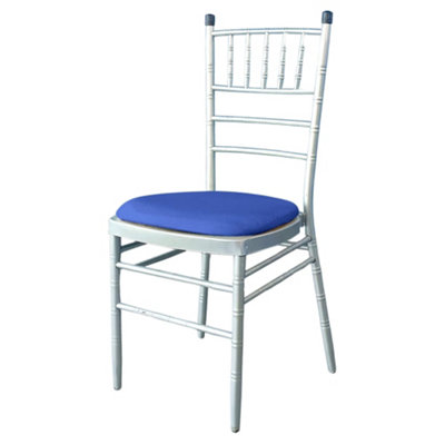 Neel Blue Royal Blue Spandex Chair Pad CoverPack Of 10 from B&Q