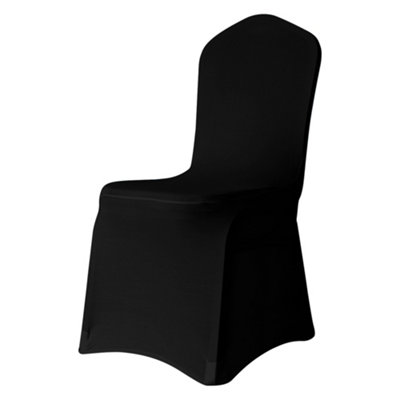 Neel Blue 10Pcs Spandex Polyester Stretch Fabric Slipcover Washable & Removable Chair CoverBlack from B&Q