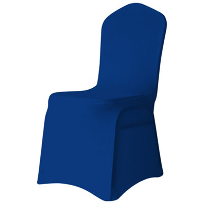 Neel Blue 10Pcs Spandex Polyester Stretch Chair CoverWashable & Removable SlipcoversRoyal Blue from B&Q