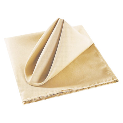 B&Q -  20 Inch Polyester Table NapkinsReusableWrinkle-Resistant Cloth NapkinsBeige10Pcs