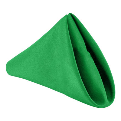 B&Q -  20 Inch Polyester Table NapkinsReusableWrinkle-Resistant Cloth NapkinsEmerald Green10Pcs