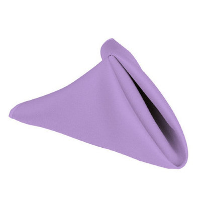 B&Q -  20 Inch Lavender Polyester Table NapkinsReusableWrinkle-Resistant50X50Cm10Pcs