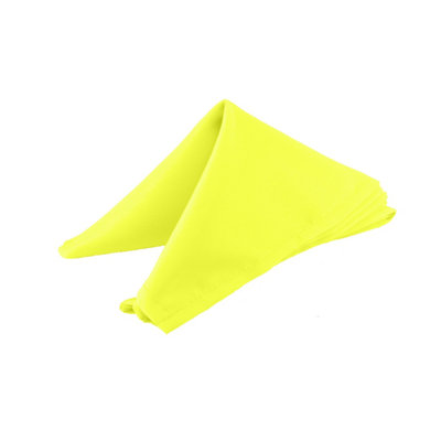 B&Q -  20 Inch Lemon Polyester Table NapkinsReusableWrinkle-Resistant50X50Cm10Pcs