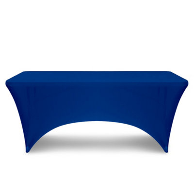 Neel Blue 6Ft Tight Fitted TableclothRectangle Spandex Patio Table CoverRoyal Blue from B&Q