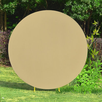 Neel Blue Round Polyester Spandex Arch Stand Backdrop Cover Garden Arbors CoverChampagne180Cm from B&Q