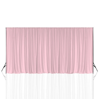 Neel Blue 3X6 Metres Spandex Backdrop Curtain Wrinkle-Free Polyester Fabric PanelBaby Pink from B&Q