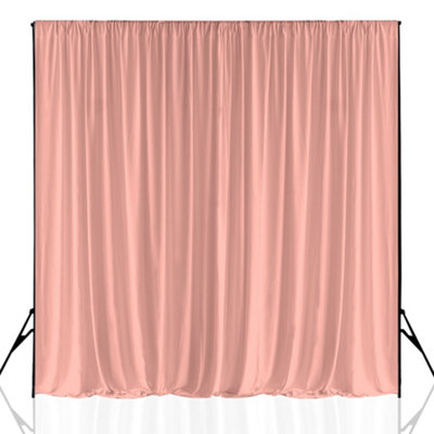B&Q -  3X3 Metres Spandex Backdrop Curtain Wrinkle-Free Polyester Fabric PanelRose Gold