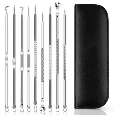 B&Q -  9Pcs Blackhead Remover Tool SetPimple PopperComedone Extractor Tool