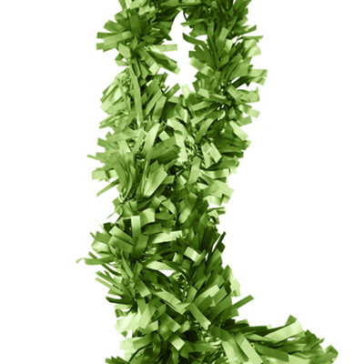 Neel Blue 2M X 9Cm Soft & Bright Christmas Tinsel Garland For Xmas Tree & Home DecorationsApple Green from B&Q