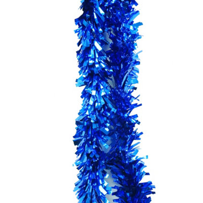 Neel Blue 2M X 9Cm Soft & Bright Christmas Tinsel Garland For Xmas Tree & Home DecorationsBlue from B&Q