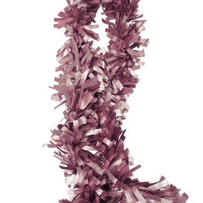 Neel Blue 2M X 9Cm Soft & Bright Christmas Tinsel Garland For Xmas Tree & Home DecorationsPink from B&Q