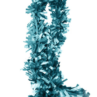 Neel Blue 2M X 9Cm Soft & Bright Christmas Tinsel Garland For Xmas Tree & Home DecorationsBaby Blue from B&Q