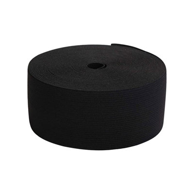 Neel Blue 50mm Flat Elastic Band Stretchable Elastic Cord Stretch StrapBlack25 Metres from B&Q