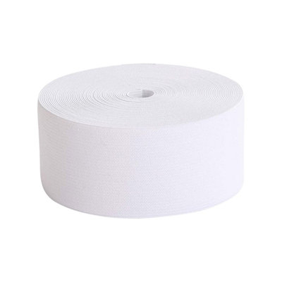 Neel Blue 50mm Flat Elastic Band Stretchable Elastic Cord Stretch StrapWhite25 Metres from B&Q