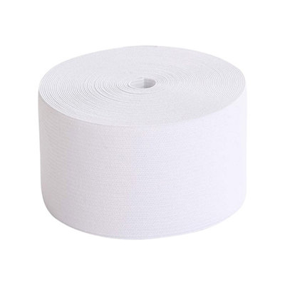 Neel Blue 75mm Flat Elastic Band Stretchable Elastic Cord Stretch StrapWhite25 Metres from B&Q