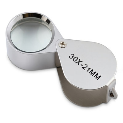 Neel Blue Eye Loupe, 30X Magnifying Glass, Handheld Magnifier Jewelry Loupe