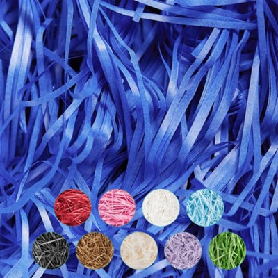 Neel Blue Royal Blue Shredded Tissue PaperDecorative Gift Packaging Hamper Filler200G from B&Q