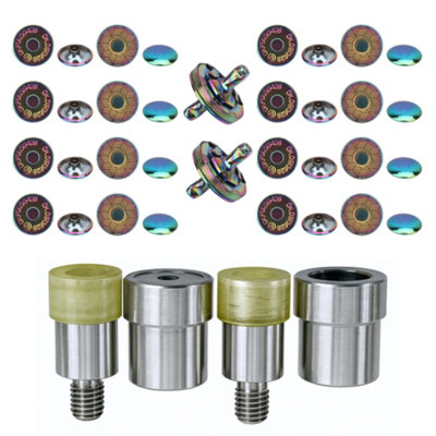 Neel Blue 14mm Rainbow Magnetic Snap Clasps & Die Set from B&Q