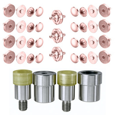 Neel Blue 10 Sets Magnetic Snap Clasp With Die Set14mmRose Gold from B&Q