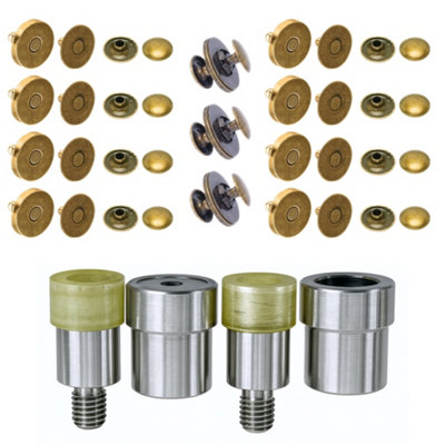 Neel Blue 10 Sets Magnetic Snap Clasp With Die Set14mmBronze from B&Q