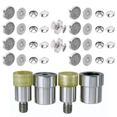 Neel Blue 10 Sets Magnetic Snap Clasp With Die Set14mmSilver from B&Q