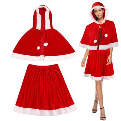 Neel Blue Santa Shawl Hooded Cape & Skirt Set from B&Q