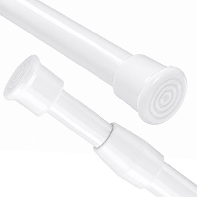 B&Q -  Pack Of 2 White Extendable Curtain Poles83Cm-150Cm