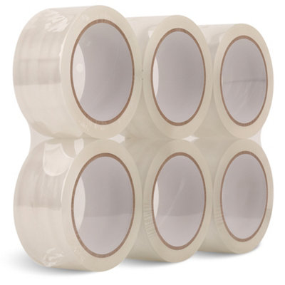 B&Q -  Pack Of 6 Clear Bopp Packing Tape48mm X 66 Meters