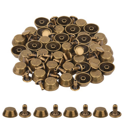 B&Q -  14mm Bronze Hexagonal Feet Cap With 7mm Rivet Studs25Pcs