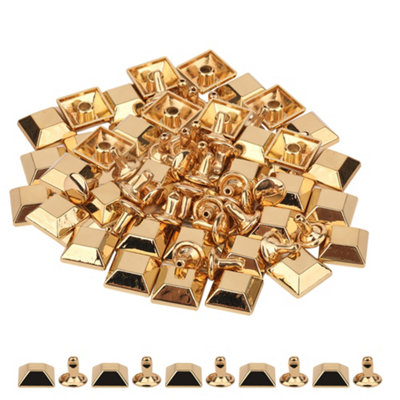 B&Q -  10mm Gold Pyramid Feet Cap With 7mm Back Rivets25Pcs