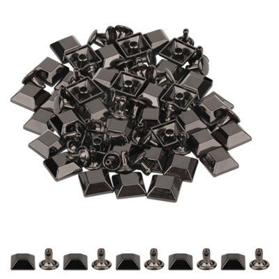 B&Q -  10mm Gunmetal Pyramid Feet Cap With 7mm Back Rivets25Pcs