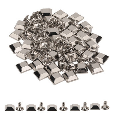 B&Q -  12mm Silver Pyramid Feet Cap With 7mm Back Rivets25Pcs