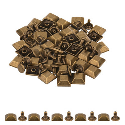 B&Q -  12mm Bronze Pyramid Feet Cap With 7mm Back Rivets25Pcs