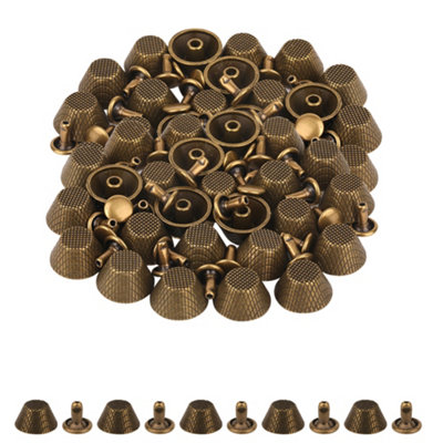 Neel Blue 14mm Bronze Etched Mushroom Bag Feet Rivets With 9mm Tubular Studs25Pcs from B&Q