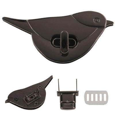 Neel Blue Gunmetal Twist Turn Bird Shape ClaspRetro Style Metal Bag Lock Hardware from B&Q