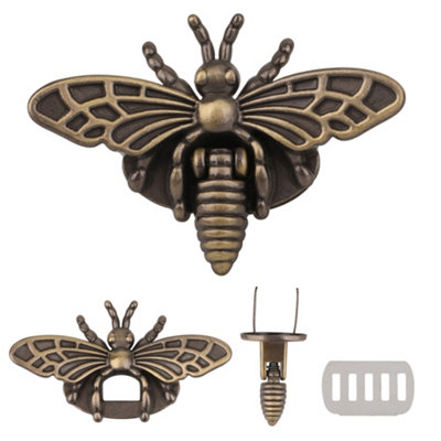 Neel Blue Metal Bee Shaped Twist Turn LockRetro Bag Clasp HardwareBronze from B&Q