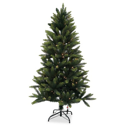 Neel Blue 5Ft Nordic Slim Christmas TreePre-Lit Xmas Tree from B&Q