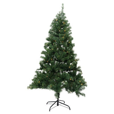 Neel Blue 6Ft Alpine Artificial Christmas TreePre-Lit Xmas Tree from B&Q